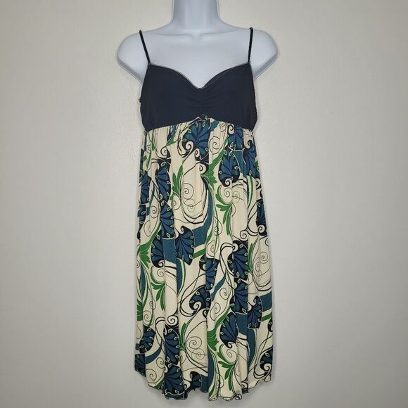 Vintage y2k Max Studio abstract print preppy mini dress size medium - Picture 1 of 6